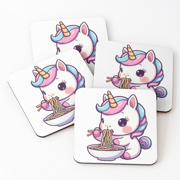 Item preview, Unicorn eating a bowl of ramen noodles designed and sold by JonysCreativeDesigns.