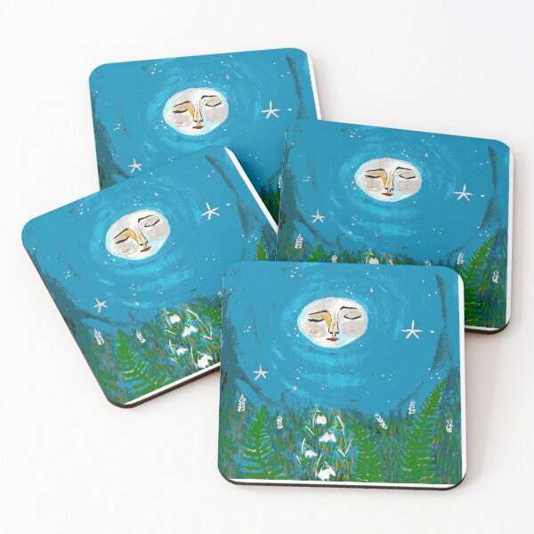 Item preview, Snow Moon February Moon Illustration designed and sold by MagpieDiamond.