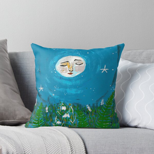 Item preview, Snow Moon February Moon Illustration designed and sold by MagpieDiamond.