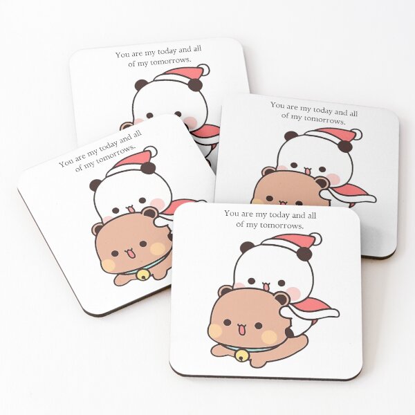 Item preview, You are my today and all of my tomorrows. Happy Birthday Mochi Milk peach Cute DuDu Bear and BuBu Panda Are Celebrating 2025 designed and sold by BrightStreets.