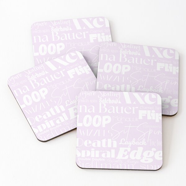 Item preview, Figure Skating Words- Subway Style Print- Pastel Purple designed and sold by Purposely Designed.