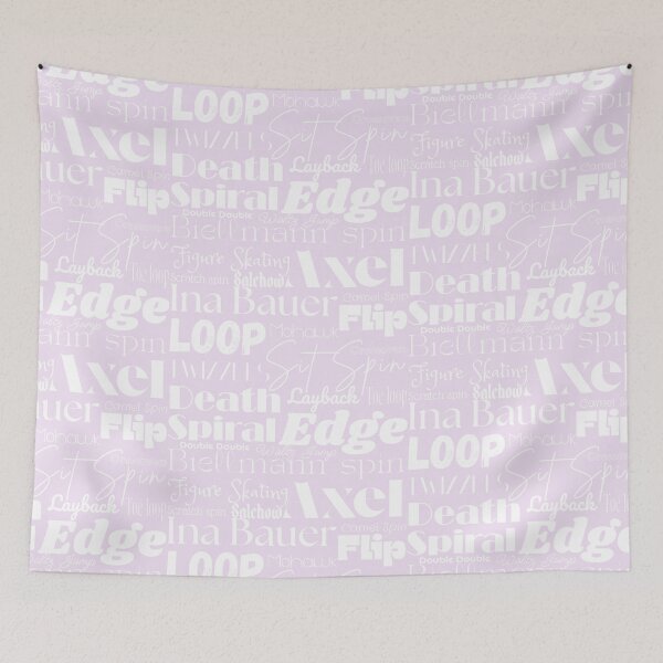Item preview, Figure Skating Words- Subway Style Print- Pastel Purple designed and sold by Purposely Designed.