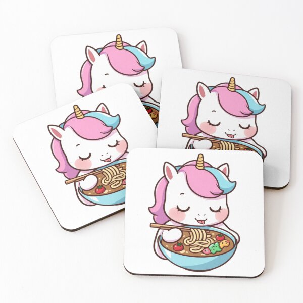 Item preview, Unicorn enjoying a bowl of ramen noodles designed and sold by JonysCreativeDesigns.
