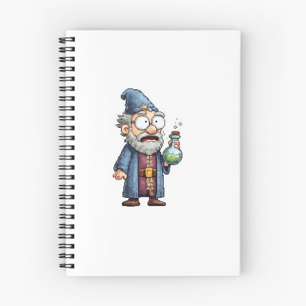 Item preview, Pixel Art Surprised Wizard with Potion | Retro Fantasy Alchemist designed and sold by BBackdesign.