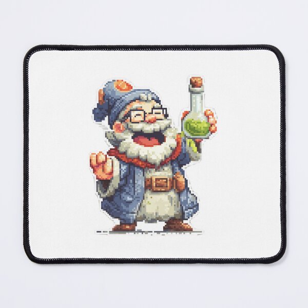 Item preview, Pixel Art Wizard with Potion Flask | Retro Gaming Alchemist Design designed and sold by BBackdesign.
