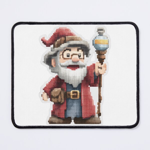 Item preview, Pixel Art Happy Wizard with Magical Staff | Retro Gaming Sorcerer designed and sold by BBackdesign.