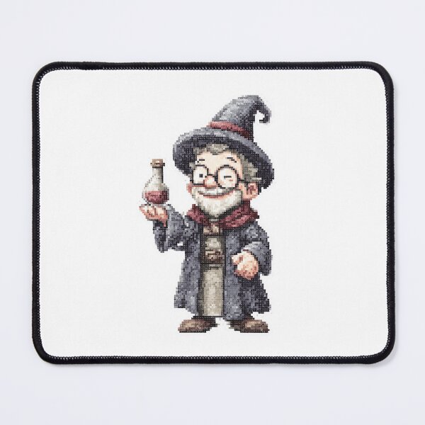 Item preview, Pixel Art Winking Wizard with Potion | Retro Fantasy Alchemist designed and sold by BBackdesign.
