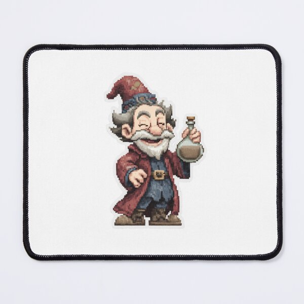 Item preview, Pixel Art Winking Wizard with Potion | Retro Fantasy Alchemist designed and sold by BBackdesign.
