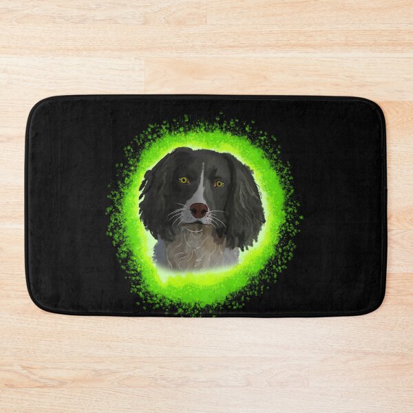 Item preview, english springer spainel black, green splash designed and sold by DawnCatcher20.