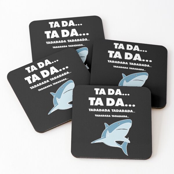 Item preview, TA DA... Soundtrack Joke & Great White Shark – Minimalist Movie Lover Design - White Text designed and sold by NiceHatHarry.