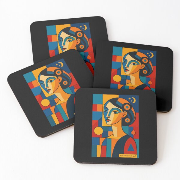Item preview, Geometry Soul – Retro Abstract Cat Art designed and sold by ElisabethRaven.