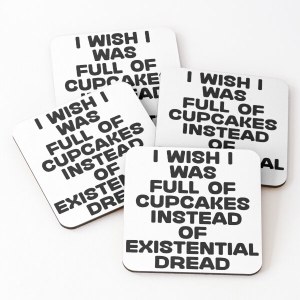 Item preview, I Wish I Was Full of Cupcakes Instead of Existential Dread designed and sold by Spike The Punch Design Co..