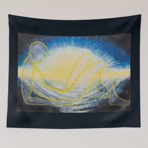 Item preview, silhouette of a man over sunrise designed and sold by BarbaraLArt.