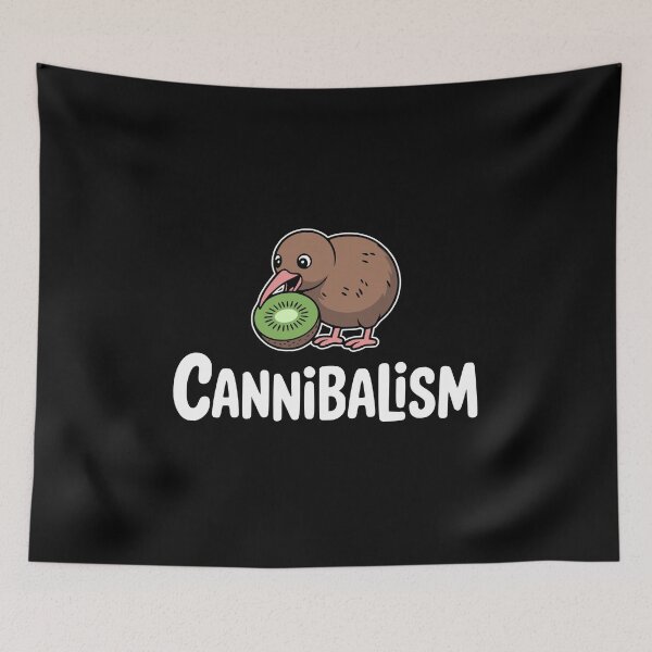 Item preview, Cannibalism! Funny Kiwi Pun designed and sold by PMCreative.