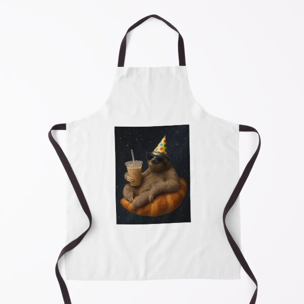 Item preview, Sloth in Galaxy iced coffee croissant happy birthday kawaii gift christmas designed and sold by CheeseBlueprint.