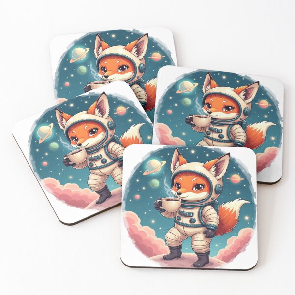 Item preview, Space Coffee Break – Whimsical Fox Astronaut designed and sold by Sirak Amanuel.