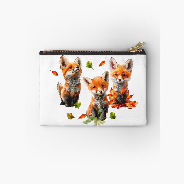 Item preview, Beautiful red fox among autumn leaves in the forest designed and sold by НаташаЧетвер.