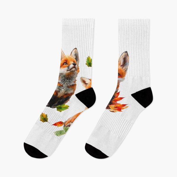 Item preview, Beautiful red fox among autumn leaves in the forest designed and sold by НаташаЧетвер.