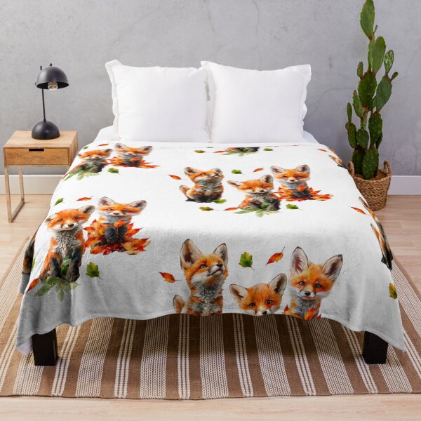 Item preview, Beautiful red fox among autumn leaves in the forest designed and sold by НаташаЧетвер.