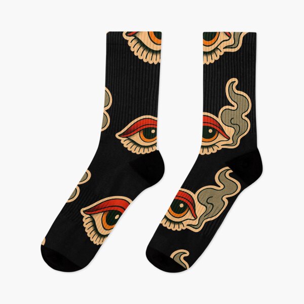 Item preview, Smoky Eye Old School Tattoo – Cannabis Style designed and sold by Wake and Bake.