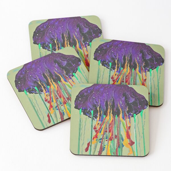 Item preview, Purple Jellyfish - Abstract Marine Artwork Wall Decor  designed and sold by CaptArtsyPants.