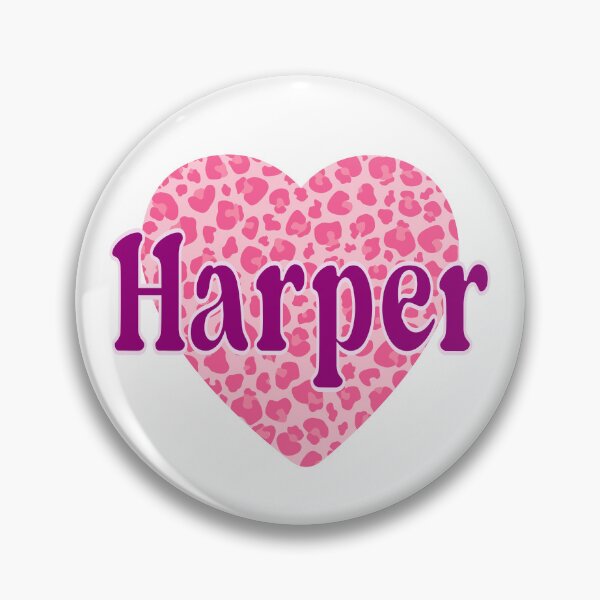 Item preview, Harper Name Leopard Pink Heart  designed and sold by Jeallan Designs.