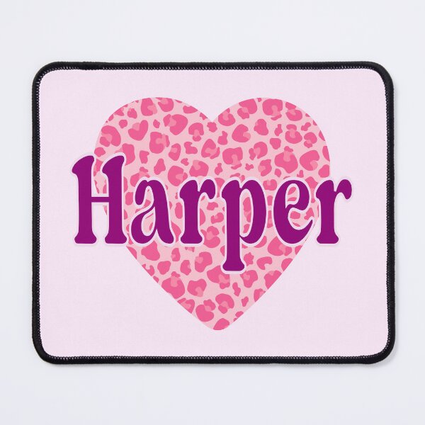 Item preview, Harper Name Leopard Pink Heart designed and sold by Jeallan Designs.