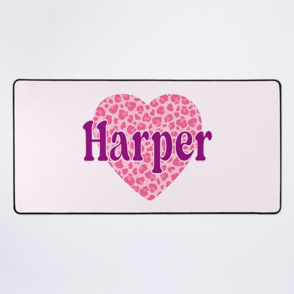 Item preview, Harper Name Leopard Pink Heart designed and sold by Jeallan Designs.