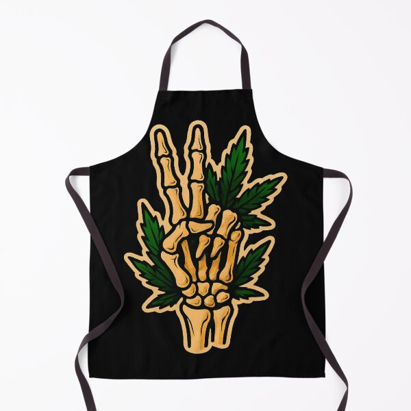 Item preview, Skeleton Hand Peace Sign – Cannabis Old School Tattoo designed and sold by Wake and Bake.