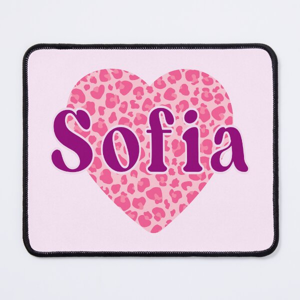 Item preview, Sofia Name Leopard Pink Heart  designed and sold by Jeallan Designs.