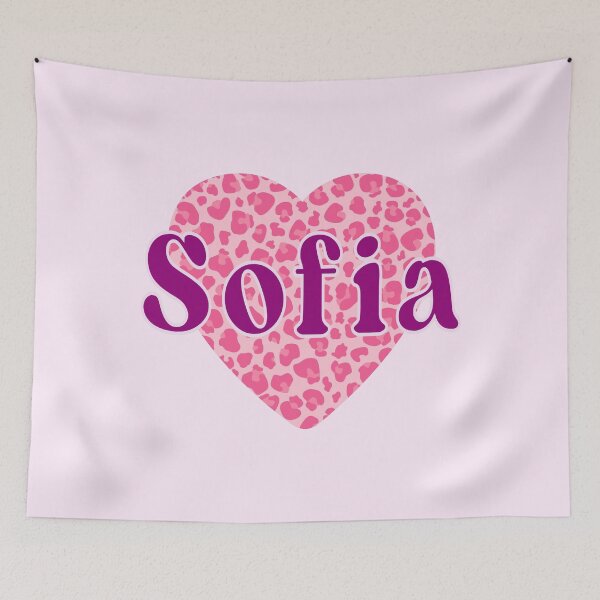Item preview, Sofia Name Leopard Pink Heart  designed and sold by Jeallan Designs.
