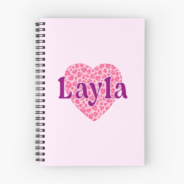 Item preview, Layla Name Leopard Pink Heart  designed and sold by Jeallan Designs.