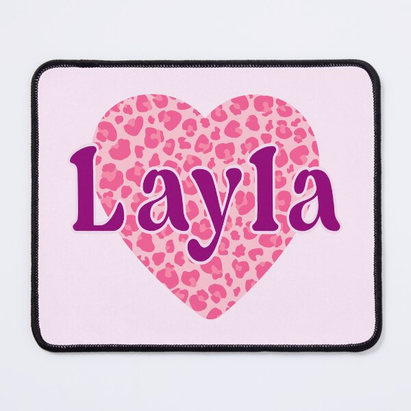 Item preview, Layla Name Leopard Pink Heart  designed and sold by Jeallan Designs.