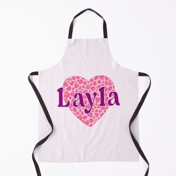 Item preview, Layla Name Leopard Pink Heart designed and sold by Jeallan Designs.