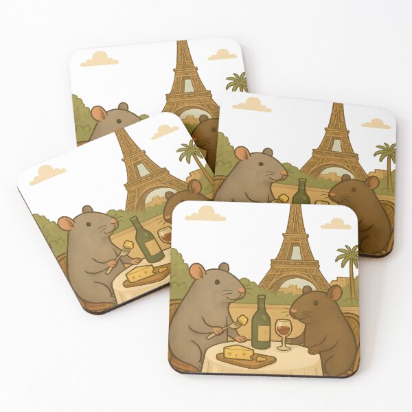 Item preview, Romantic Rats Dining in Paris designed and sold by Unsure-Squash.