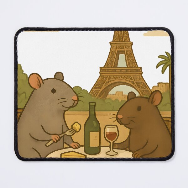 Item preview, Romantic Rats Dining in Paris designed and sold by Unsure-Squash.