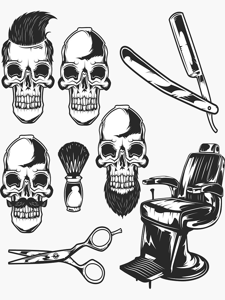 Skull Scissors Sticker for Sale by danielog199