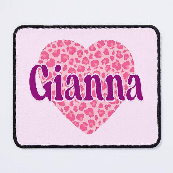 Item preview, Gianna Name Leopard Pink Heart designed and sold by Jeallan Designs.