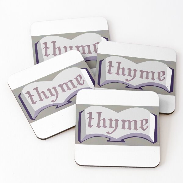 Item preview, Purple Book Spice Label with Calligraphy Thyme designed and sold by abitofaromantic.
