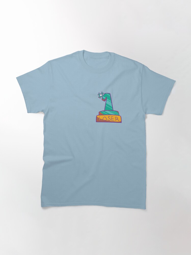 Thumbnail 2 of 7, Classic T-Shirt, #1 Loser Trophy in blue-green designed and sold by Carolyn-Loftus.