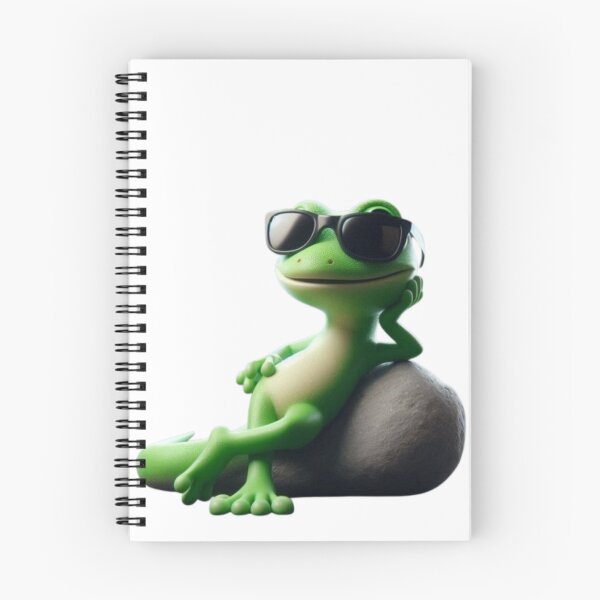 Item preview, Cool Gecko Relaxing on a Rock with Sunglasses designed and sold by AesthinkArt.