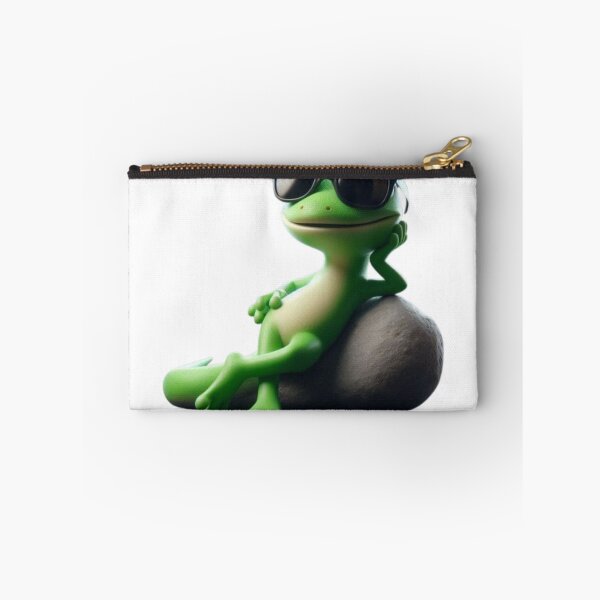 Item preview, Cool Gecko Relaxing on a Rock with Sunglasses designed and sold by AesthinkArt.