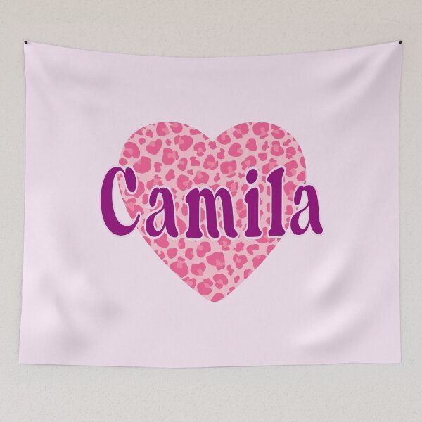 Item preview, Camila Name Leopard Pink Heart  designed and sold by Jeallan Designs.