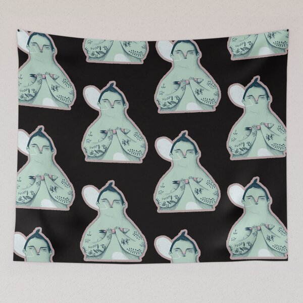 Item preview, illustrative fisherman designed and sold by Ratatatts.