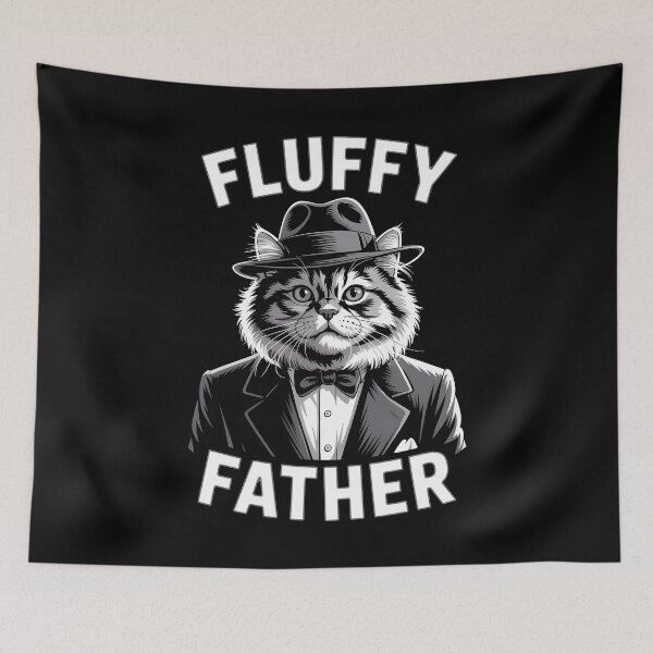 Item preview, Gangster Cat Fluffy Father designed and sold by KateLeap.