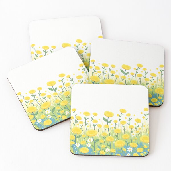 Item preview, Cute Yellow Flowers – Minimal Kawaii Floral Art designed and sold by DesertOptimist.