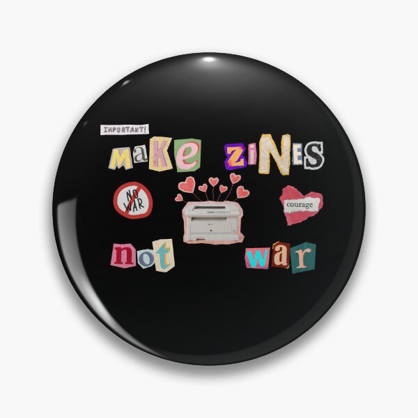 Item preview, Make Zines Not War – DIY Zine Culture Punk Art Quote | Fun Activist Gift for Zine Makers, Writers & Indie Creatives designed and sold by Straight-Up Snark.
