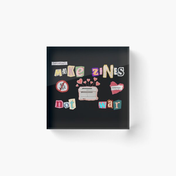 Artikelvorschau, Make Zines Not War – DIY Zine Culture Punk Art Zitat | Lustiges Aktivistengeschenk für Zine-Macher, Autoren und Indie-Kreative entworfen und verkauft von Straight-Up Snark.