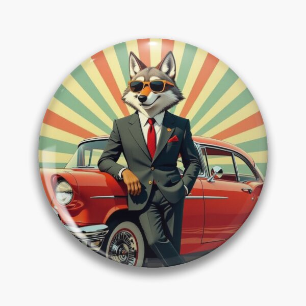 Item preview, Wolf of Style Street – Retro elegance meets coolness with urban bite designed and sold by FotoworldEdel.