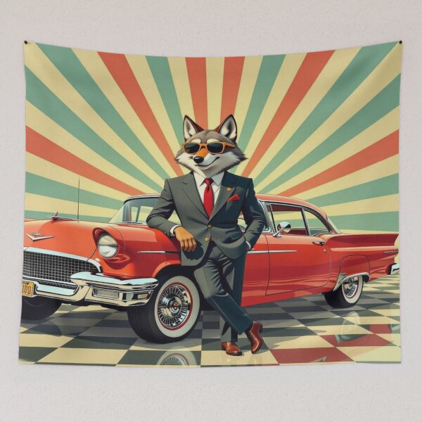 Item preview, Wolf of Style Street – Retro elegance meets coolness with urban bite designed and sold by FotoworldEdel.